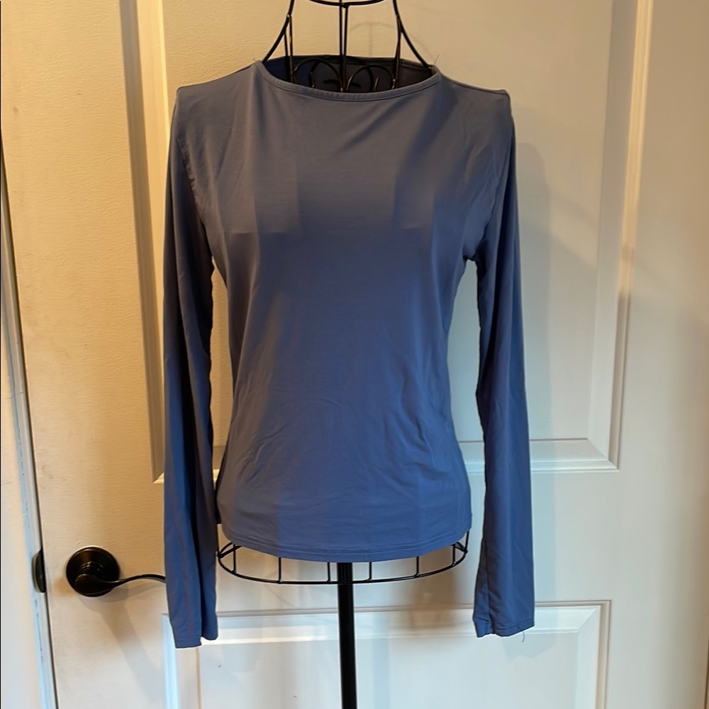 Women's Blue Long Sleeve Top